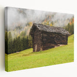 Side view of a stretched canvas featuring a realistic Adelaide cityscape in muted earth tones, suitable for kitchen wall art.