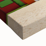 Black and white landscape art painting of Melbourne on stretched canvas, ideal for bedroom wall art.