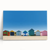 Black and white photo of Melbourne skyline on large stretched canvas, ideal for kitchen wall art or bedroom ambiance.