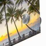 Large abstract depiction of Queensland scenery on acrylic glass, featuring earthy tones, ideal for dining room art.