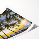 Extra large rolled print featuring line art flowers in muted tones, ideal for large living room wall decor.