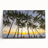 Black and white stretched canvas of Queensland scenery, ideal for kitchen wall art or bedroom ambiance.