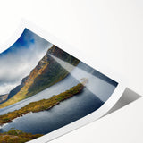 Extra large wall art featuring line art flowers in black on white, rolled print ideal for large living room decor.