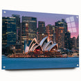 Acrylic print of a large abstract depiction of an Australian landscape in muted earth tones.