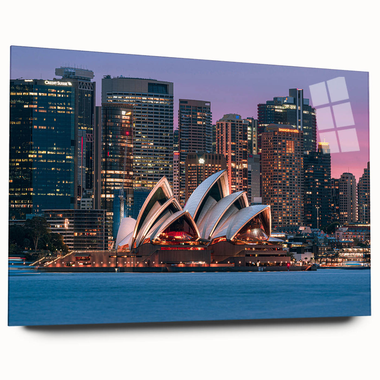 Large abstract wall art of Australian scenery in muted earth tones on acrylic glass.