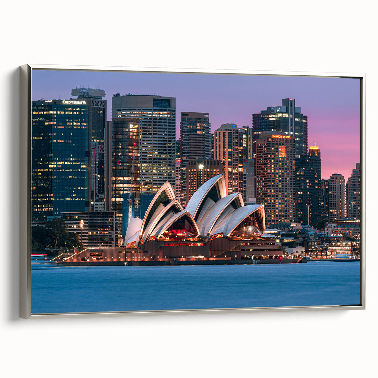 Framed canvas landscape art painting of a colorful Australian scenery, ideal for living room decor.