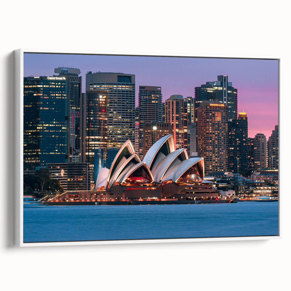 Vintage poster art of Australian scenery on a framed canvas, featuring vibrant colors, ideal for living room decor.