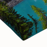 Black and white landscape art painting of Alberta, Canada on stretched canvas, ideal for bedroom wall art.