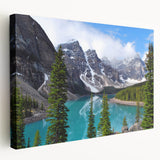 Stretched canvas of Alberta, Canada scenery in muted earth tones, ideal for kitchen wall art.