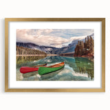 Extra large wall art featuring a textured abstract print of British Columbia scenery in gold frame.