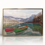 Framed acrylic print of a British Columbia landscape, featuring subdued earth tones, ideal for modern nursery wall art.