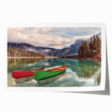 Extra large rolled print of British Columbia scenery with vibrant green and blue tones, ideal for art wall dining room.