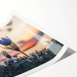 Extra large rolled print featuring line art flowers in black and white, ideal for large living room wall art.