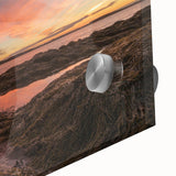 Acrylic print of a large abstract depiction of New Brunswick scenery in mid-century modernist style.