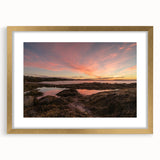 Extra large wall art depicting an abstract textured scenery of New Brunswick in muted earth tones, framed in gold.