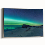 Framed canvas landscape art painting of Newfoundland scenery.