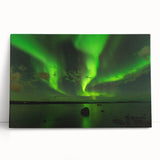 Black and white photograph of Northwest Territories scenery on stretched canvas, ideal for kitchen wall art.