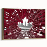 Framed canvas wall art featuring a vintage-style landscape of Ontario, Canada, in black and gold tones.