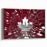 Landscape art painting of Ontario scenery on framed canvas.