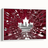 Vintage poster art of Ontario scenery on a framed canvas, featuring colorful art in extra large size.