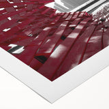 Art deco poster of Ontario, Canada scenery in muted earth tones on rolled canvas, suitable for dining room wall art.