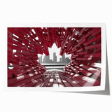 Rolled print of Ontario, Canada scenery with lush greenery and lake, ideal for art wall dining room.