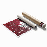 Extra large rolled print featuring a serene Ontario landscape with soft floral elements in pastel colors.