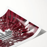 Extra large wall art featuring line art flowers in monochrome, printed on rolled canvas.