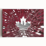 Black and white photograph of Ontario scenery on large stretched canvas, ideal for kitchen wall art.