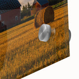 Large abstract wall art featuring a mid-century modernist depiction of Prince Edward Island.