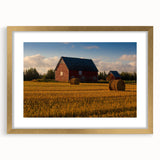 Extra large abstract art print of a textured Canadian landscape, featuring muted earth tones on a framed canvas.