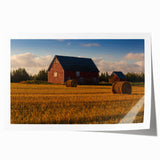 Rolled print of Prince Edward Island scenery in muted earth tones, ideal for art wall dining room.