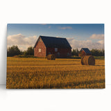 Black and white stretched canvas of Prince Edward Island scenery, ideal for kitchen wall art.