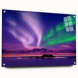 Acrylic print of a Yukon landscape in muted earth tones, ideal for bedroom or dining room decor.