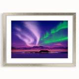 Textured art print of abstract Yukon scenery in muted earth tones, framed in silver, ideal for bedroom decor.