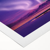 Art Deco poster of Yukon scenery in pastel shades on rolled canvas, suitable for dining room wall art.