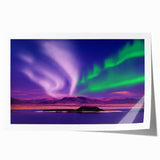 Rolled print of Yukon scenery with muted green and blue tones, ideal for dining room wall art.