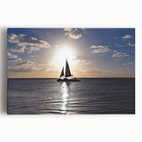 Black and white photograph of a Caribbean beach on stretched canvas, ideal for kitchen wall art or bedroom ambiance.