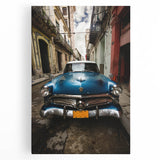 Black and white stretched canvas of a Caribbean street scene, ideal for kitchen wall art or bedroom ambiance.