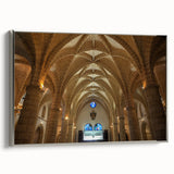 Landscape art painting of a Caribbean scene on framed canvas, featuring vibrant blue and green tones.