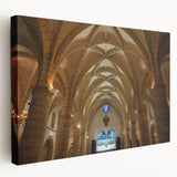 Large canvas print of a serene Caribbean beach scene, with vivid blue and turquoise waters, ideal for kitchen wall art.