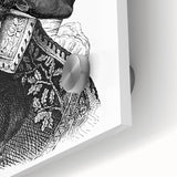 Large abstract wall art featuring a Caribbean Haiti scenery on acrylic glass, in mid-century modernist style.