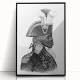 Large abstract wall art depicting a Caribbean scenery in Haiti, using muted blue and green tones on a framed acrylic.