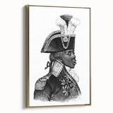 Framed canvas featuring a vintage-style Caribbean landscape with gold accents, ideal for bedroom wall art.