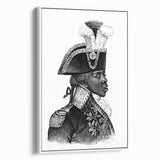 Vintage poster art of a Caribbean scene in vibrant colors on a framed canvas, ideal for living room decor.