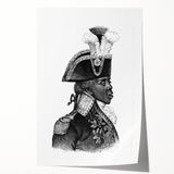 Extra large rolled print featuring a vibrant Caribbean scene with lush florals.