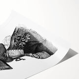 Extra large wall art featuring line art flowers in subtle hues on a rolled canvas, ideal for large living room decor.