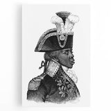 Black and white stretched canvas featuring a serene Caribbean beach scene, ideal for kitchen wall art.