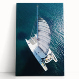 Black and white photo of a Caribbean beach on large stretched canvas, ideal for kitchen wall art.