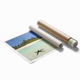 Extra large rolled print depicting vibrant floral scenery of Martinique, ideal for classy bathroom wall art.